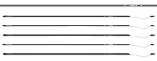 ARROWS CARBON 1K 350 WITH UV VANES, 75GR OUTSERT & 100GR FIELD POINT 6/PK