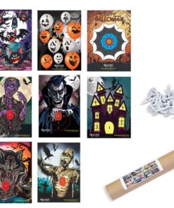 Alternative view of COMPLETE SET OF 10 FACES with 50 TARGET PINS